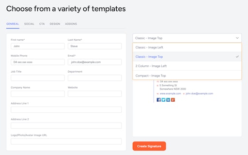Email Signature Generator by Salesmate