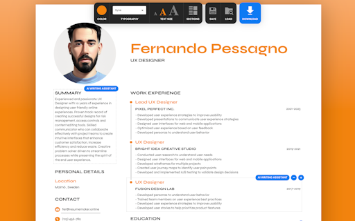 Resume Maker Online 3.0