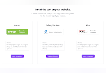 Disaster Help Widget