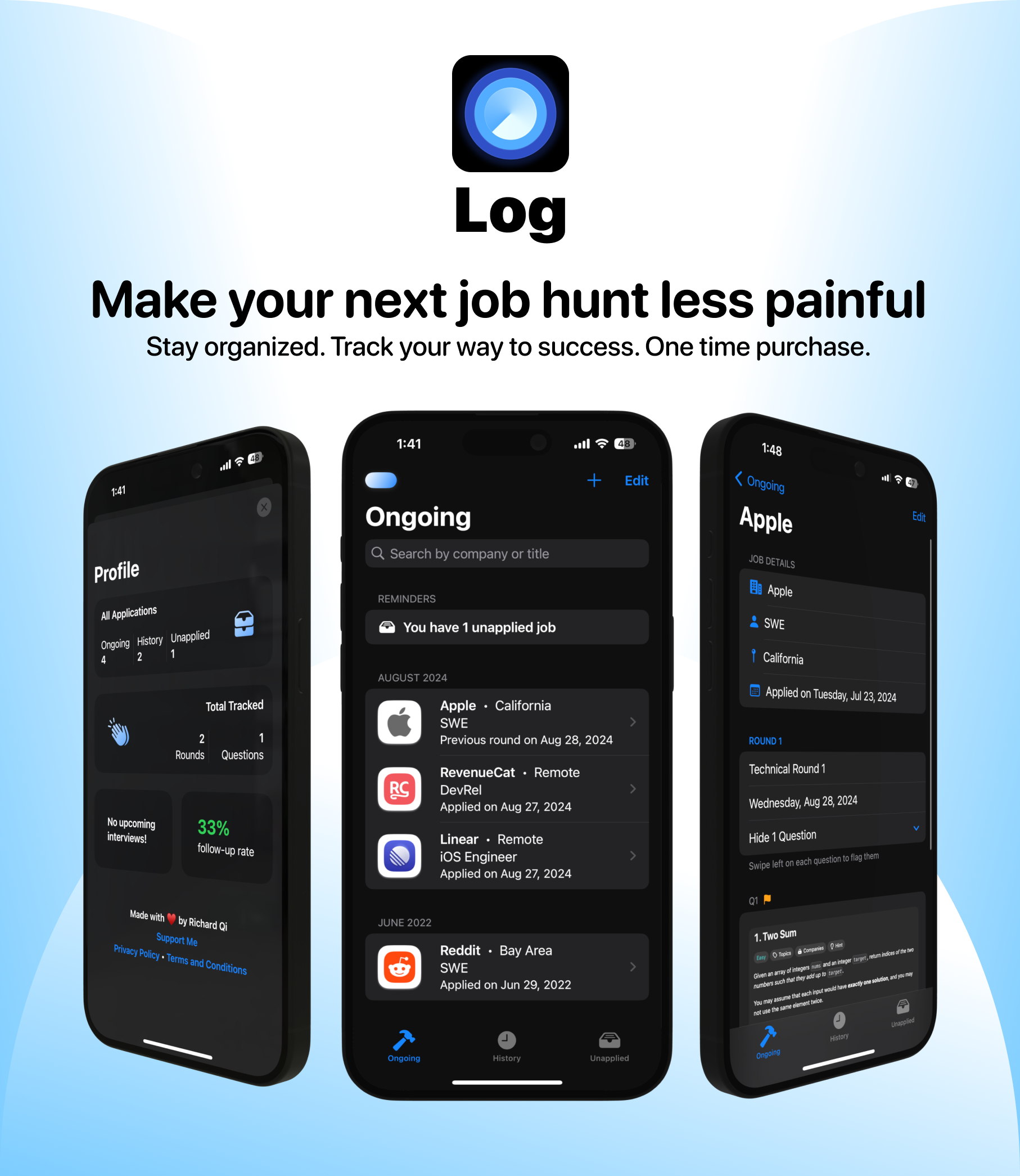 Log: Job Application Tracker