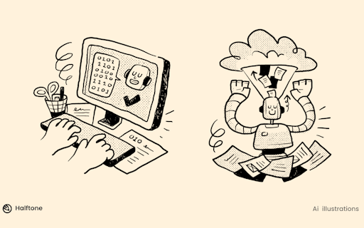 Halftone illustrations