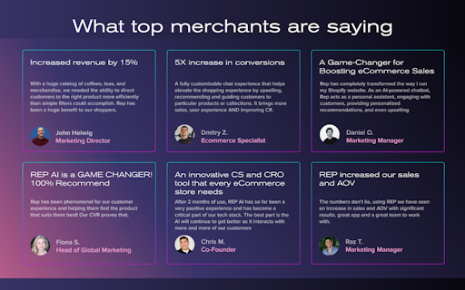 Rep AI: Sales Concierge for eCommerce