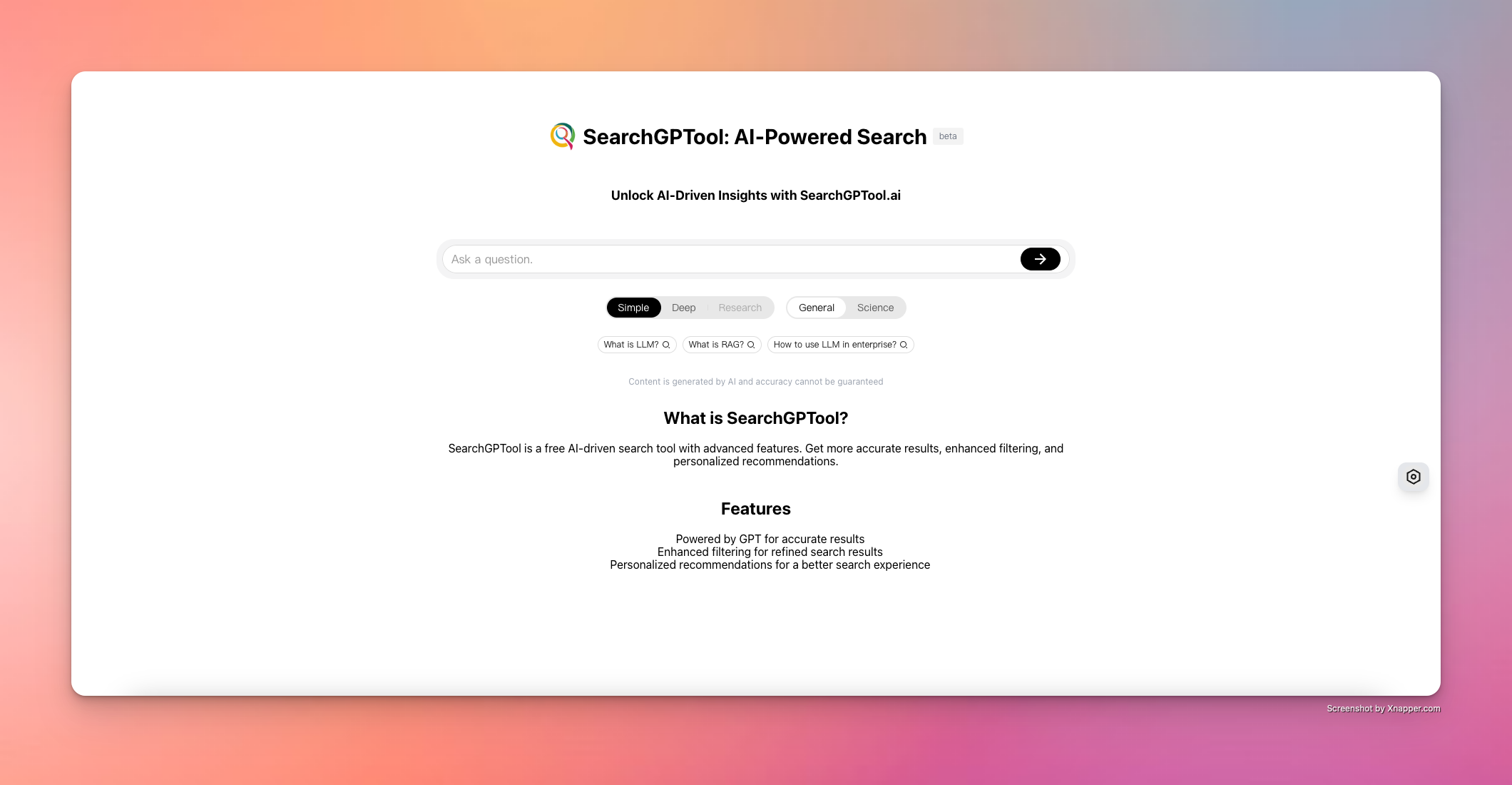 SearchGPTool