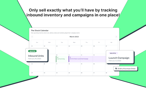 Centro Inventory Calendar