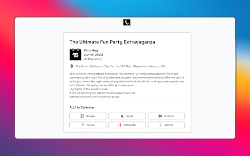 AI Calendar Link Generator