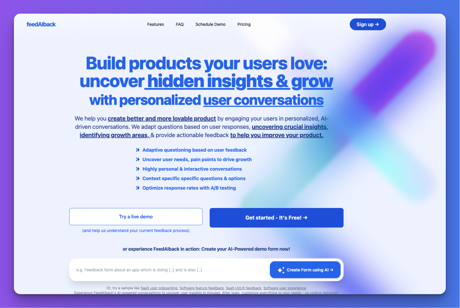 Feed ai back: ai within your feedback