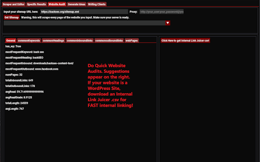 Back SEO Marketing Software