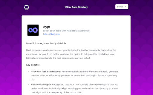 100 AI Apps Directory