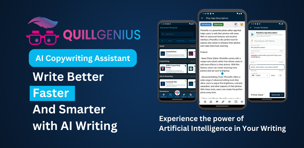 QuillGenius - AI Copywriting Assistant