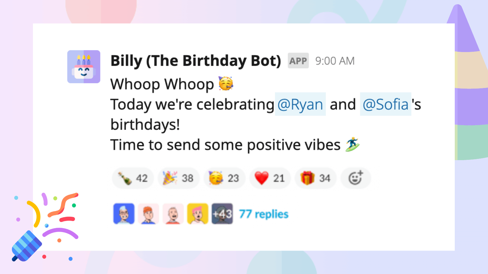 Billy birthday bot for Slack