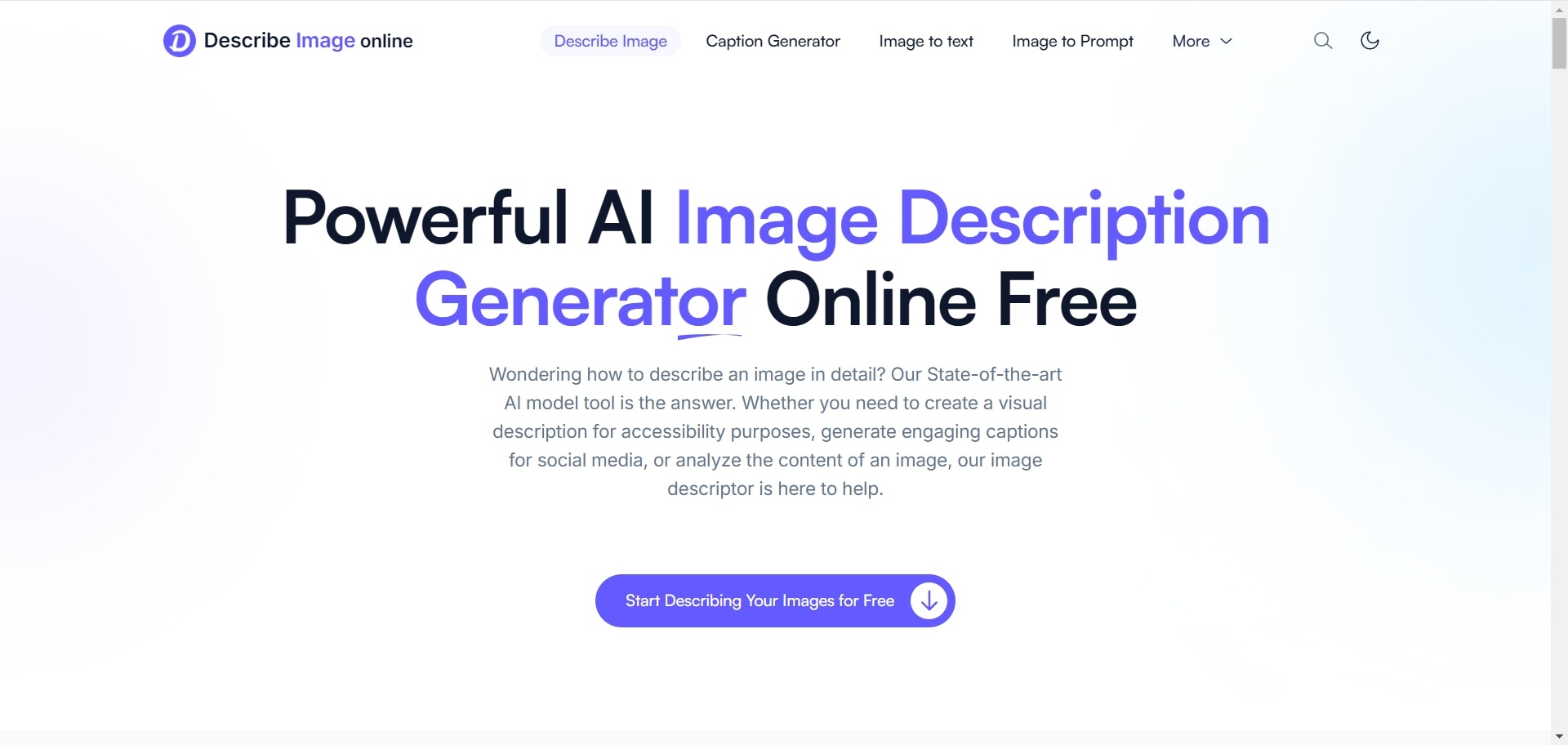 Describe Image Online