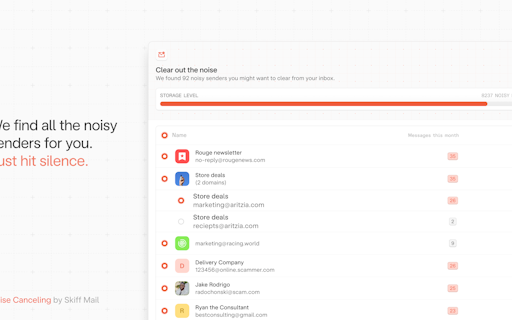 Skiff Noise Canceling - Free your inbox