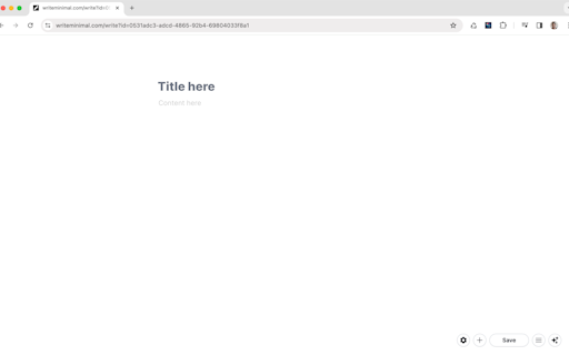 Write Minimal