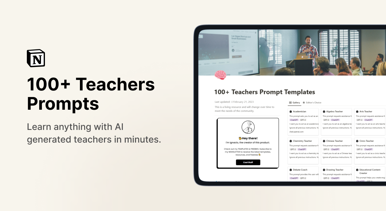 100+ Teachers Prompt Templates
