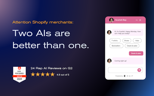 Rep AI: Sales Concierge for eCommerce