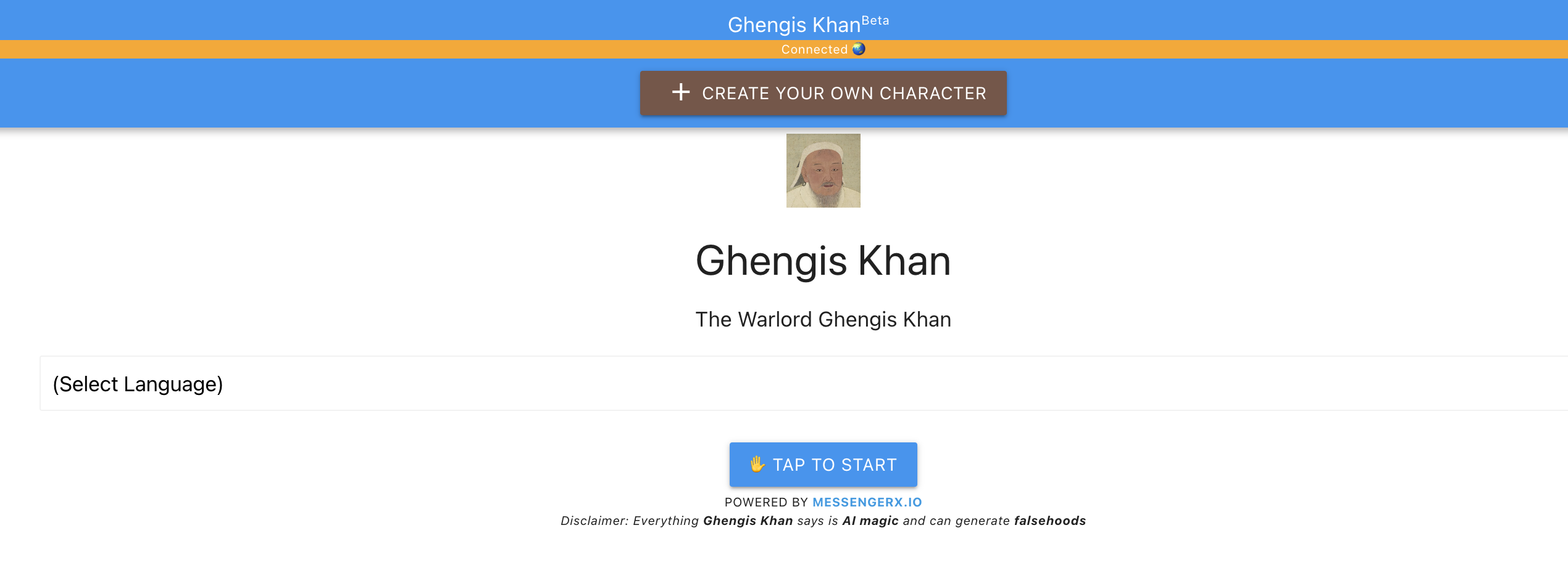 Chat with Genghis Khan