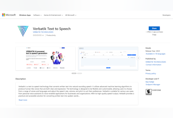 Verbatik for Windows Store