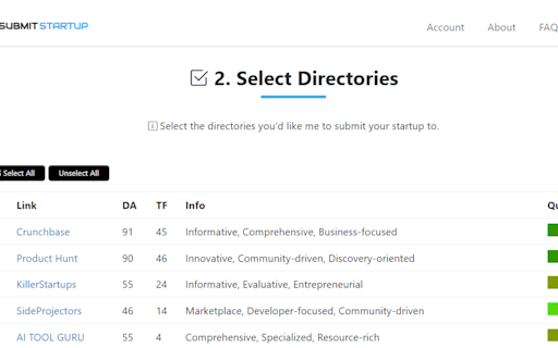 Submit Startup