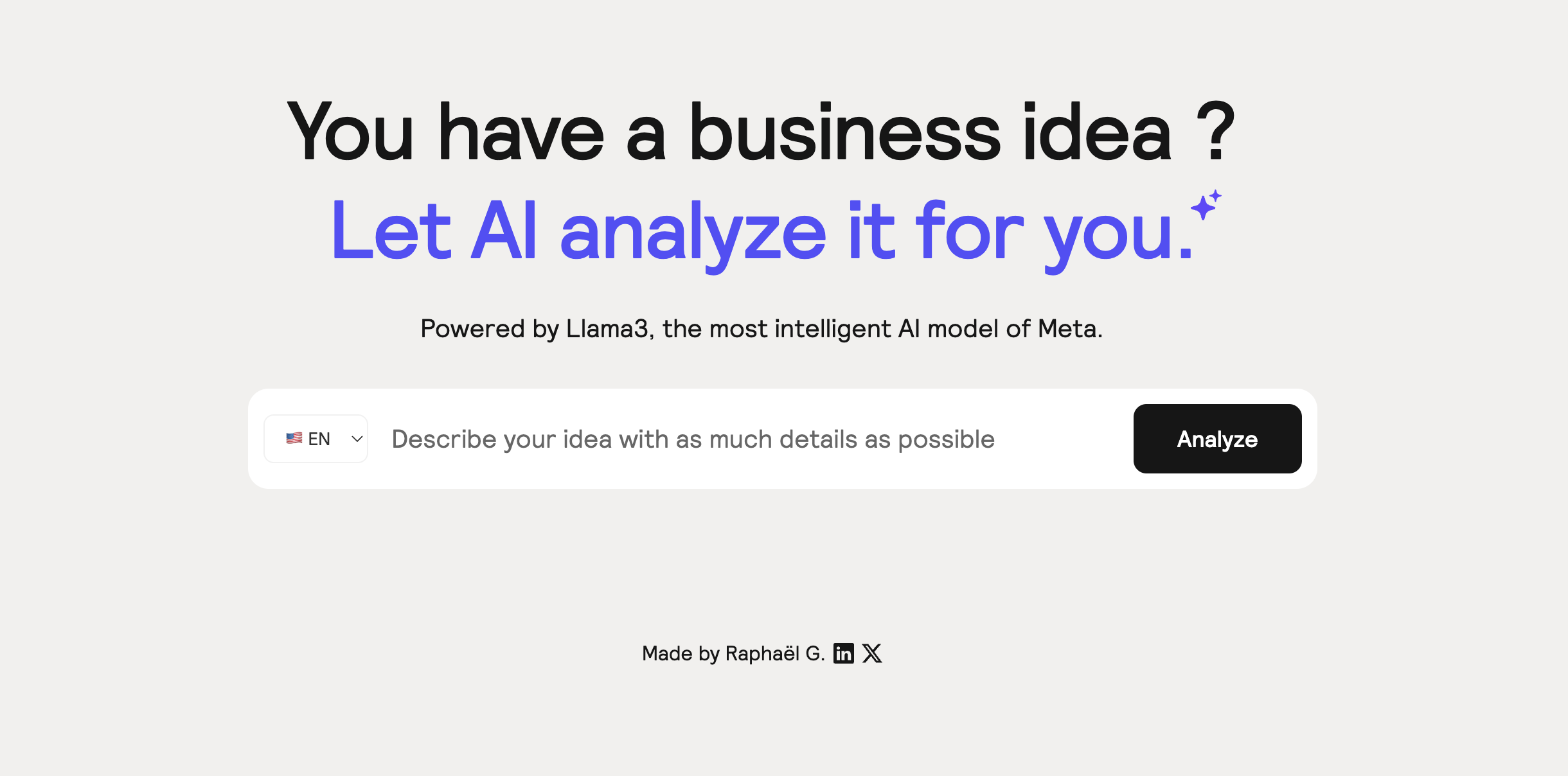 Analyze my business idea