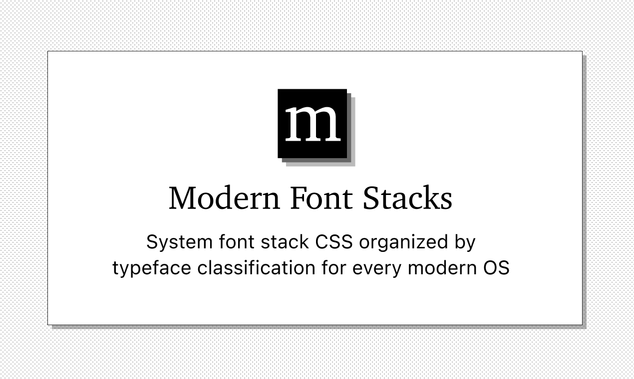 Modern Font Stacks