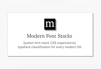 Modern Font Stacks