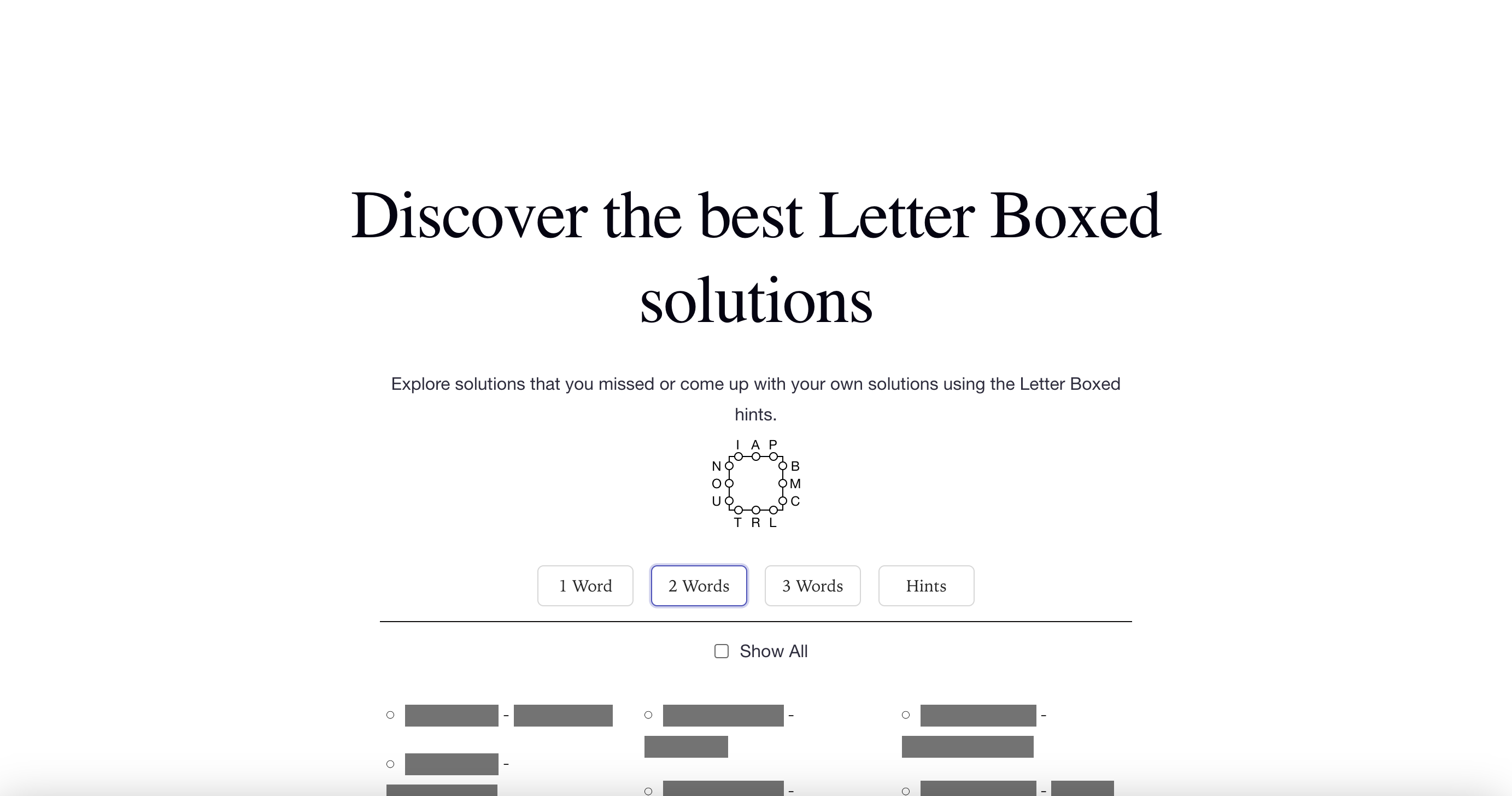 Letter Boxed Solver