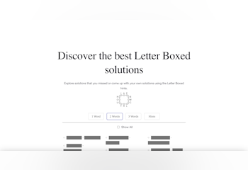 Letter Boxed Solver