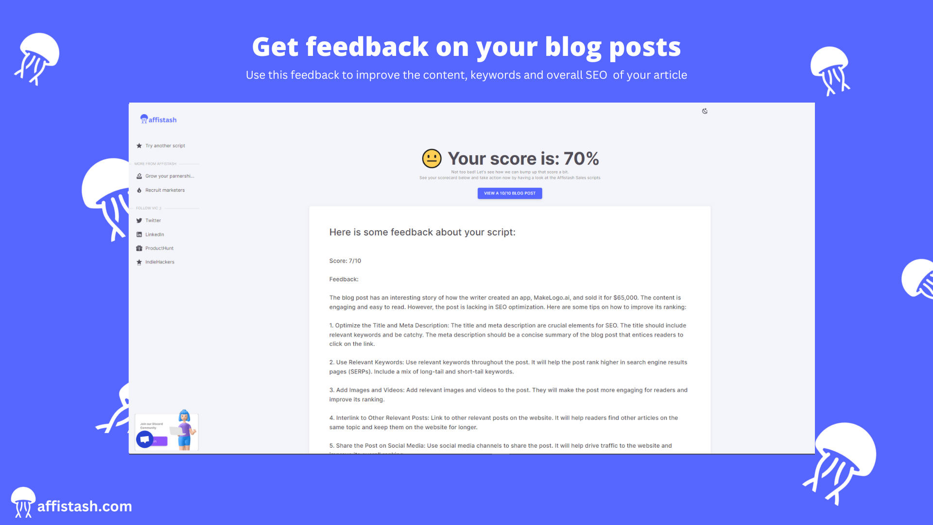 Blogs grader - A bloggers best friend
