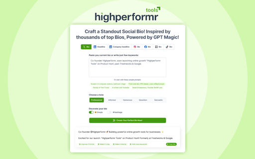 Highperformr AI Tools