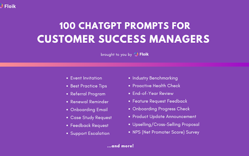 100 ChatGPT Prompts for Busy CSMs