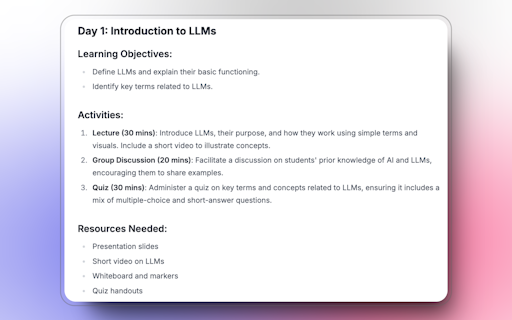 Smart Lessons Planner