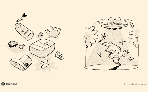 Halftone illustrations