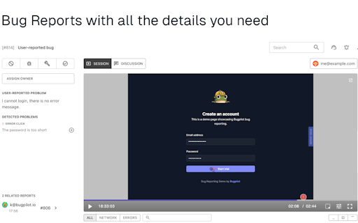 Free Bug Reporting Widget