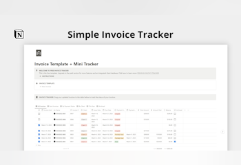 Simple Invoice Template and Mini Tracker