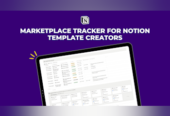 Marketplace Tracker for Notion Creators