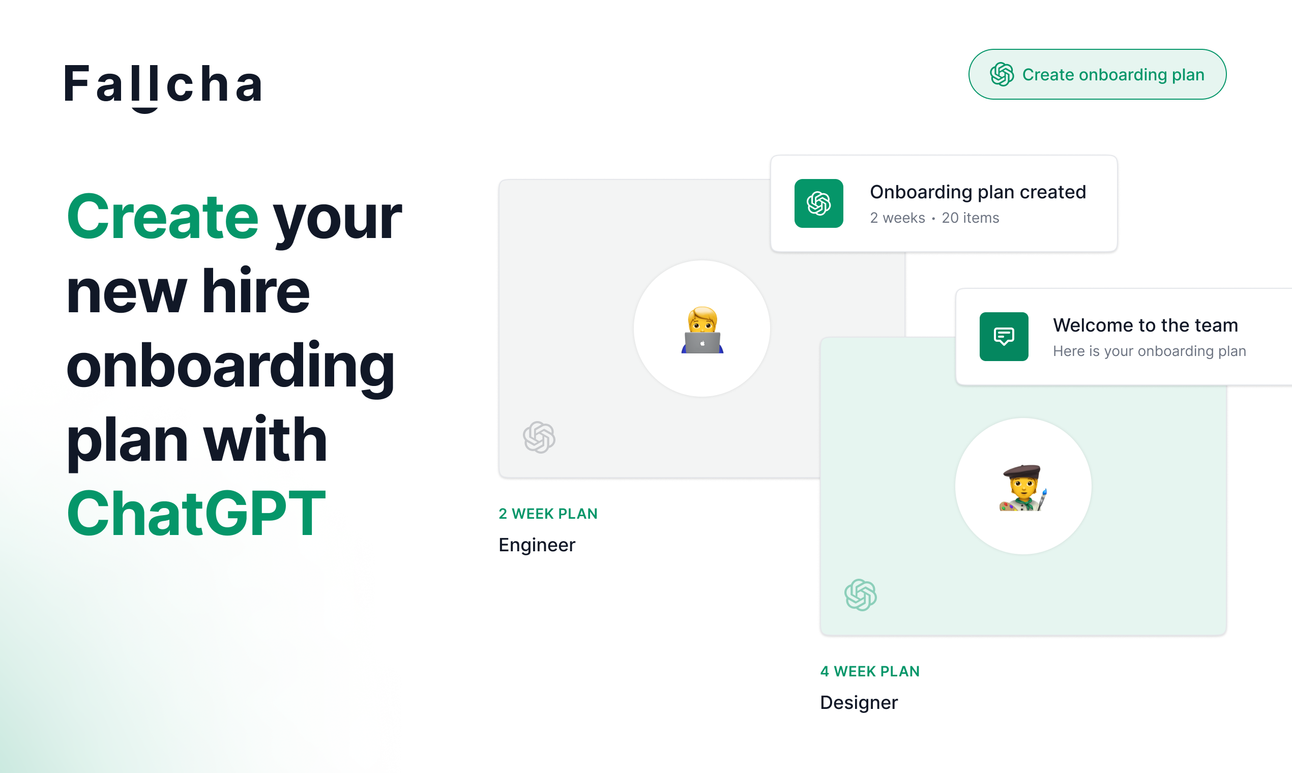 Fallcha AI Onboarding Plans