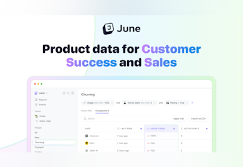 June for Customer Success & Sales