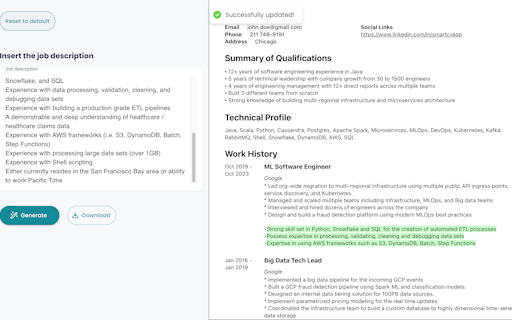 Smart CV Generator