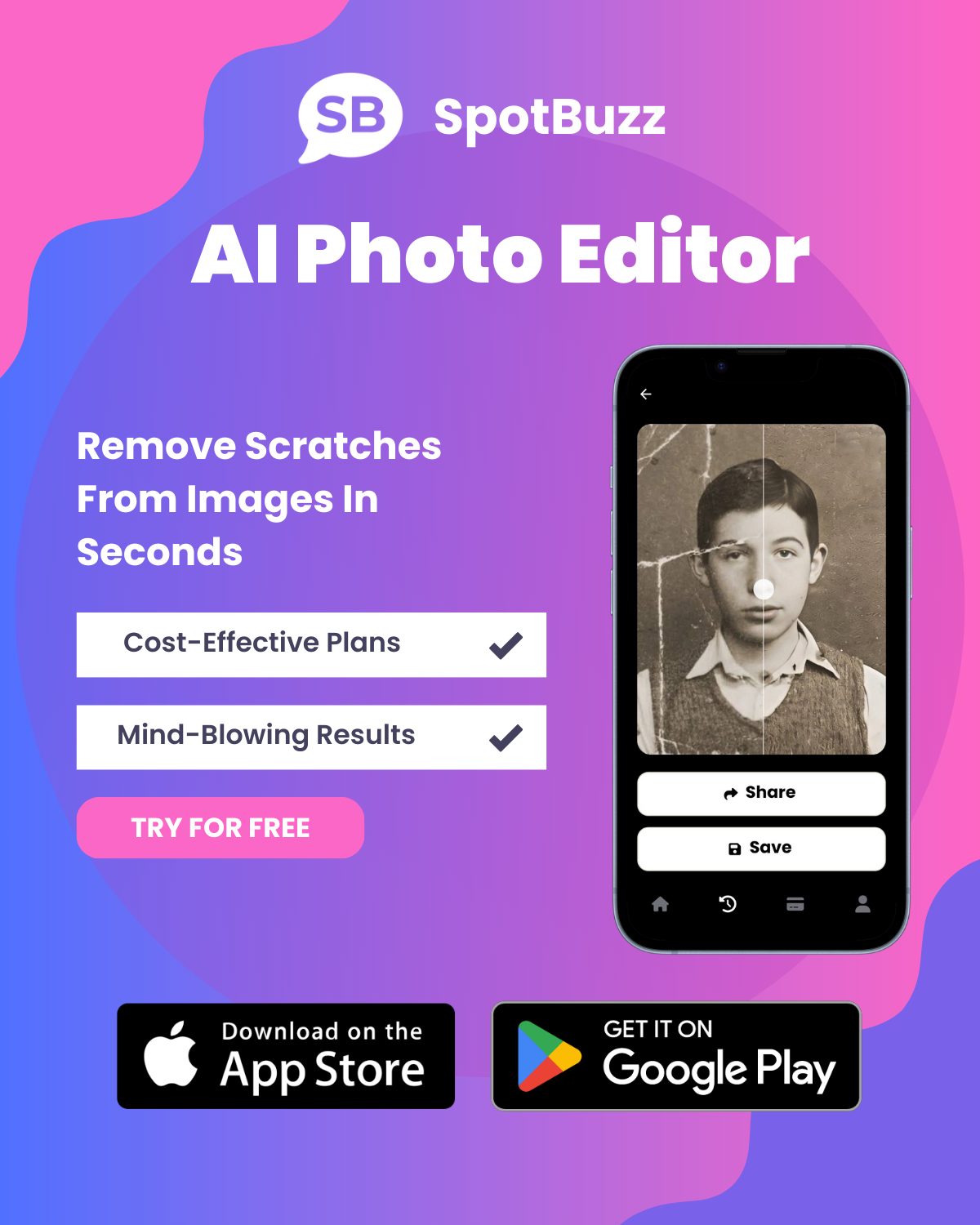 SpotBuzz - AI Photo Editing & Captions