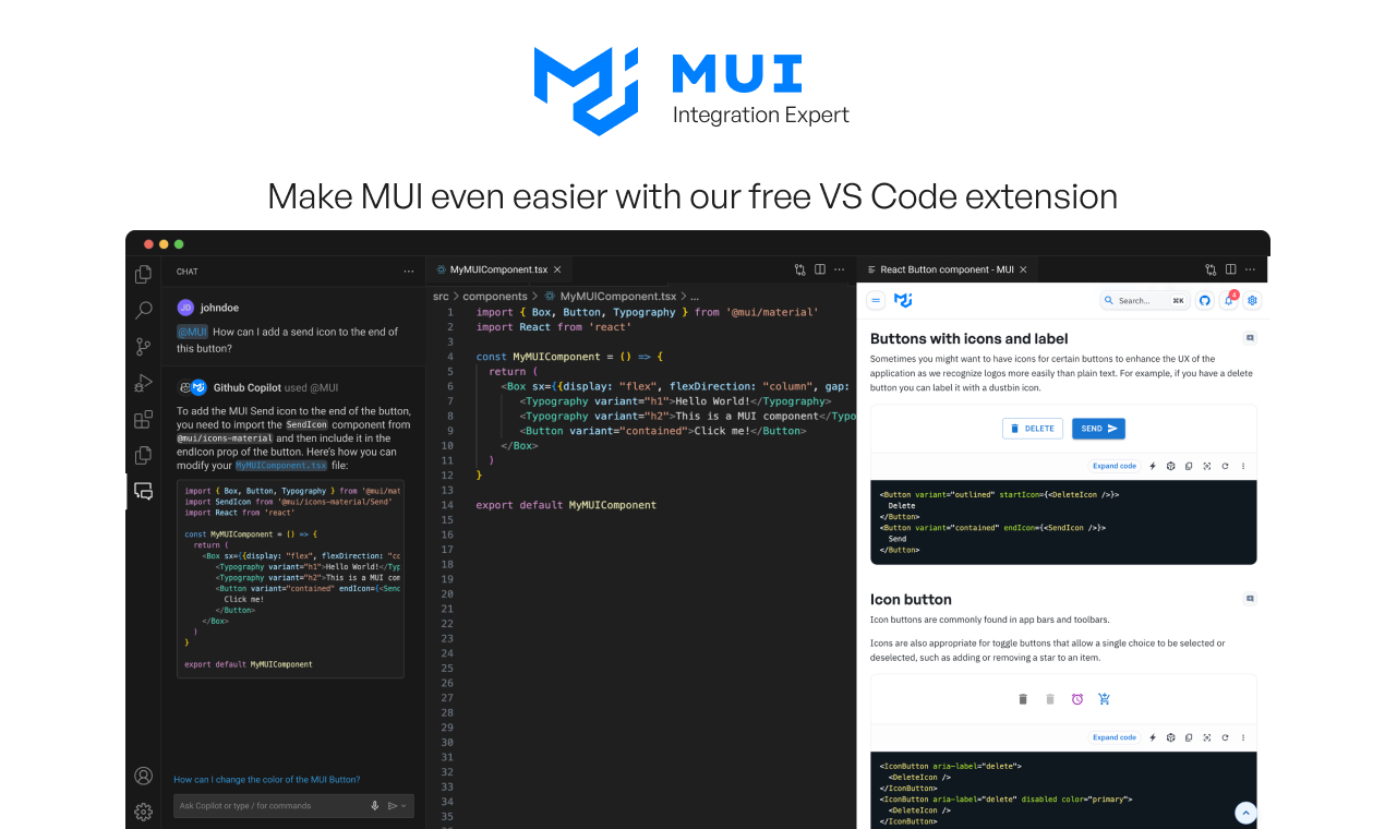 MUI for VS Code