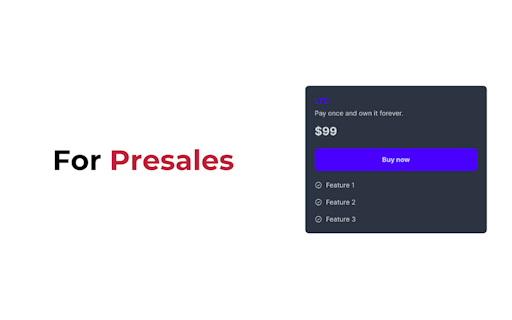 Licode Page for PreSales and Waitlist
