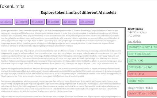 Tokenlimits