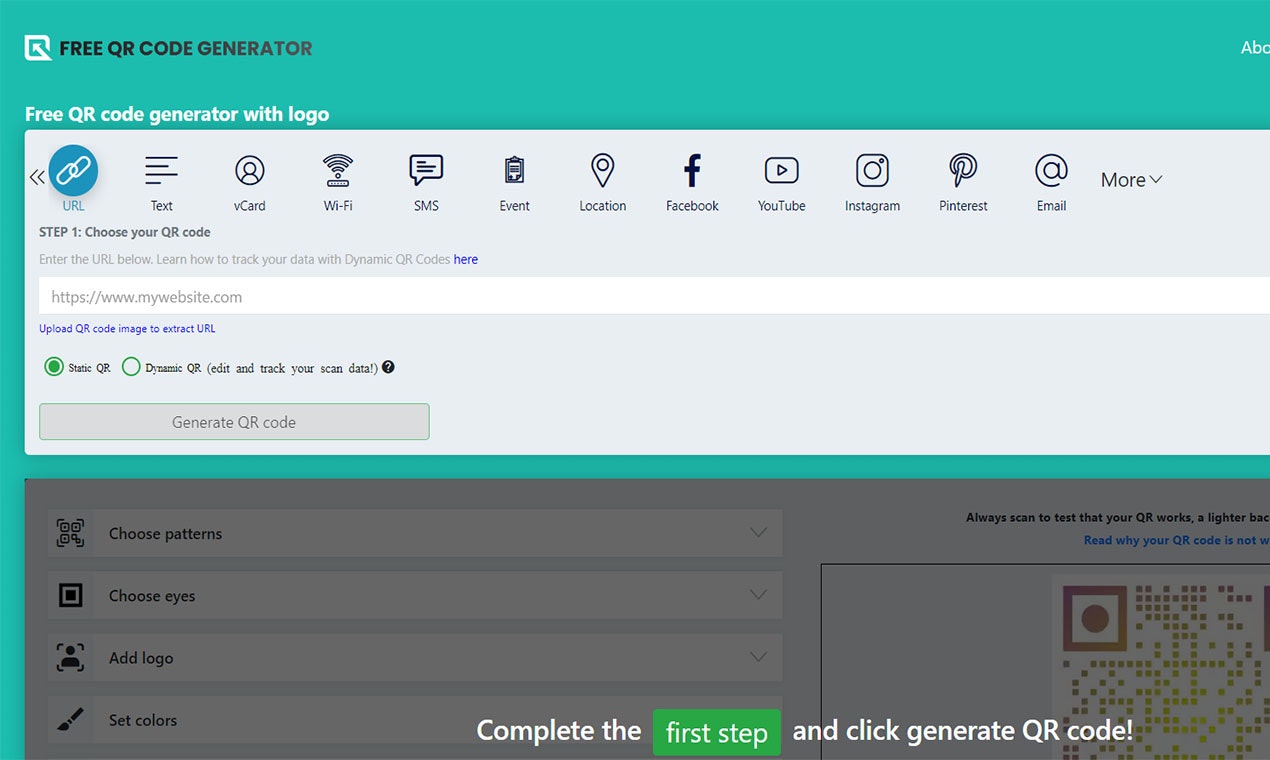Free QR code generator