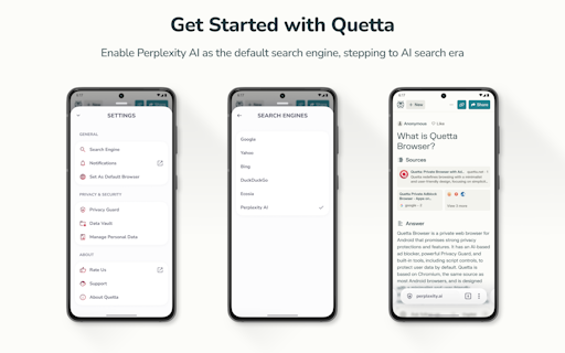Quetta Browser × Perplexity AI Search