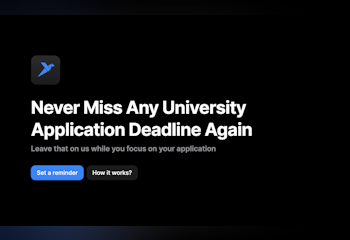 University Application Reminder
