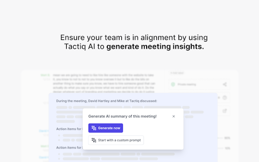 Tactiq Spaces