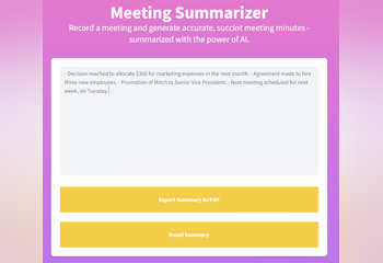 AI Meeting Summarizer