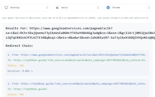 Redirect Checker
