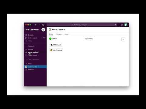 Status Center for Slack