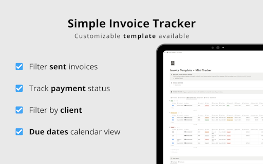 Simple Invoice Template and Mini Tracker